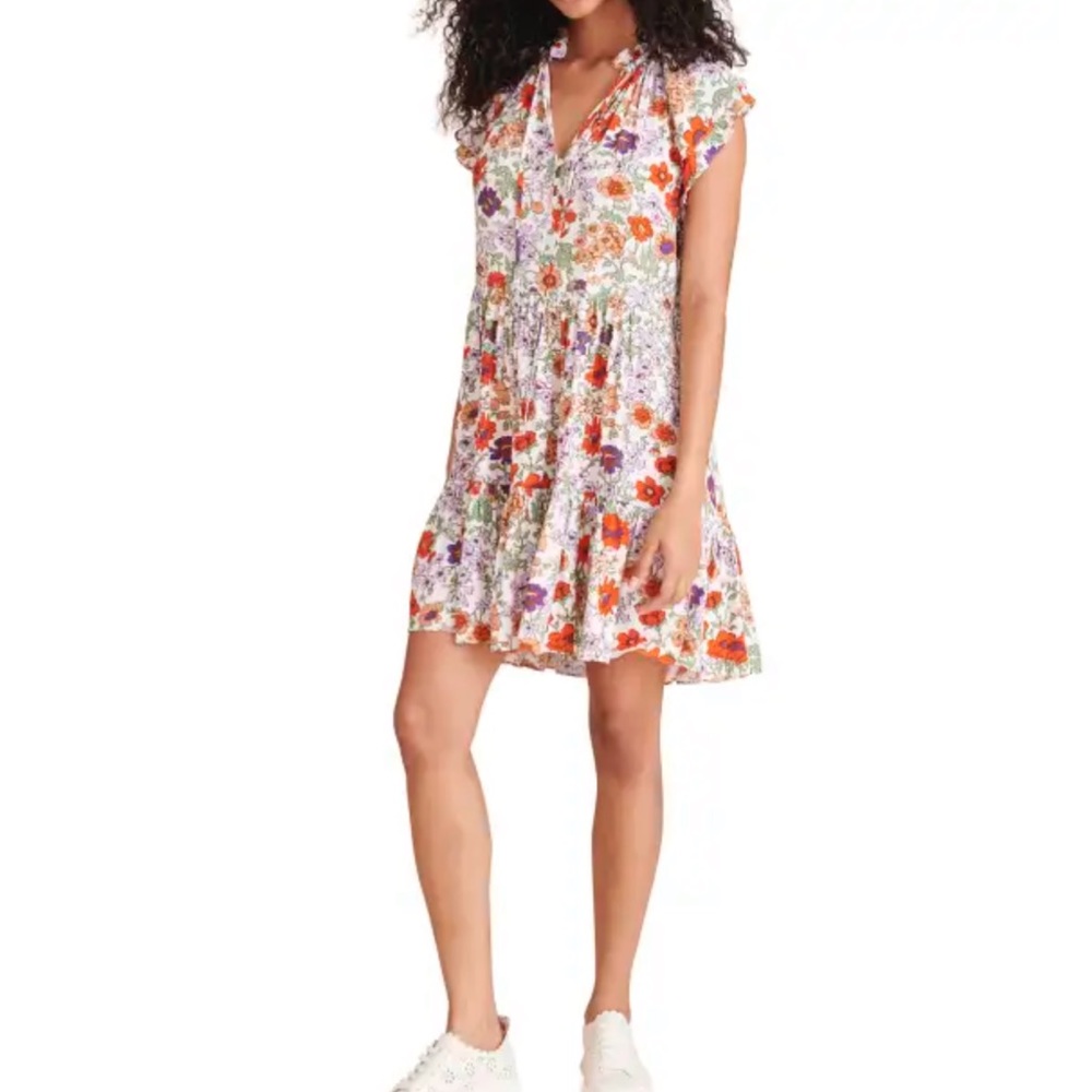 Veronica Beard Zee Tiered Floral-Print Dress
